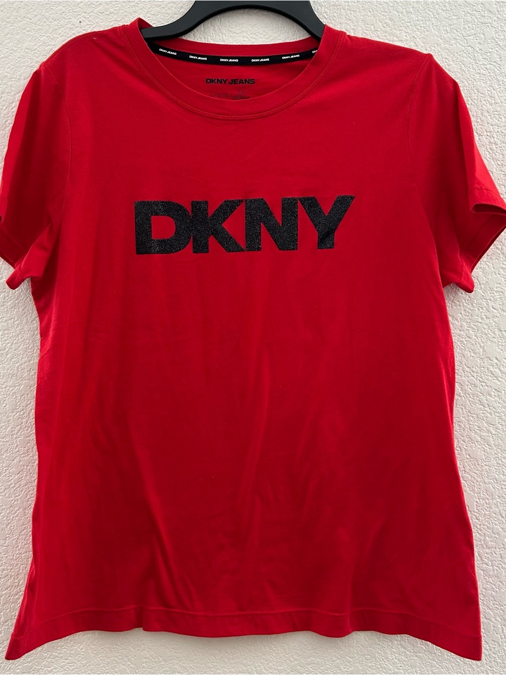 DKNY Red Tee with Black Logo